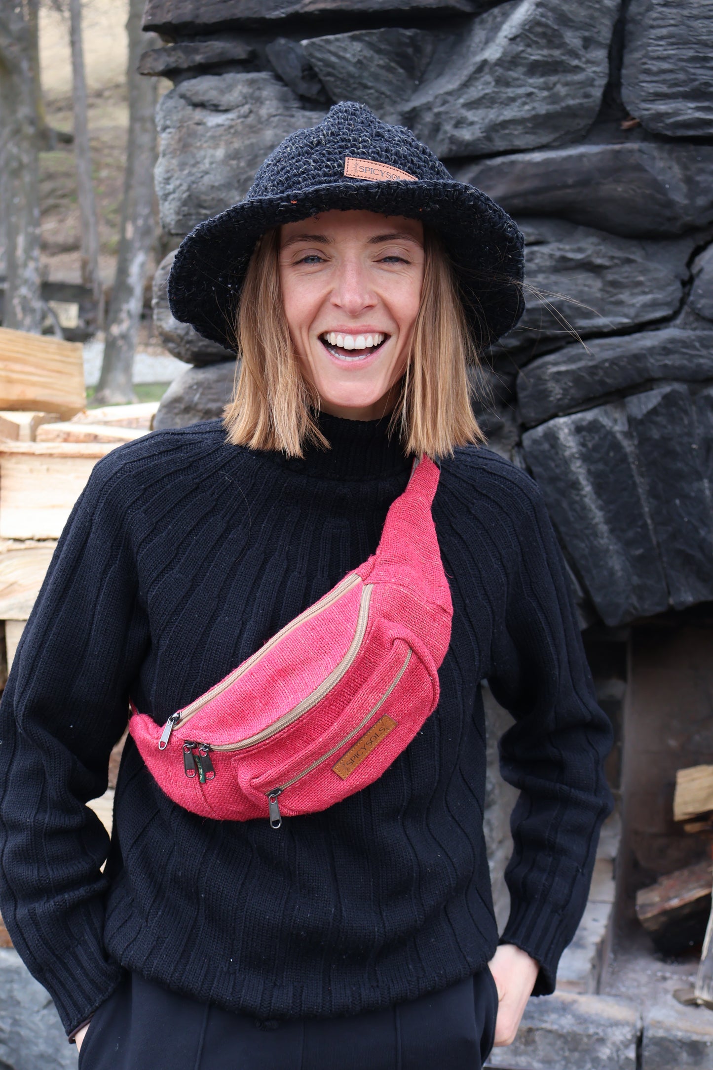 Hemp Bum Bag - Pink