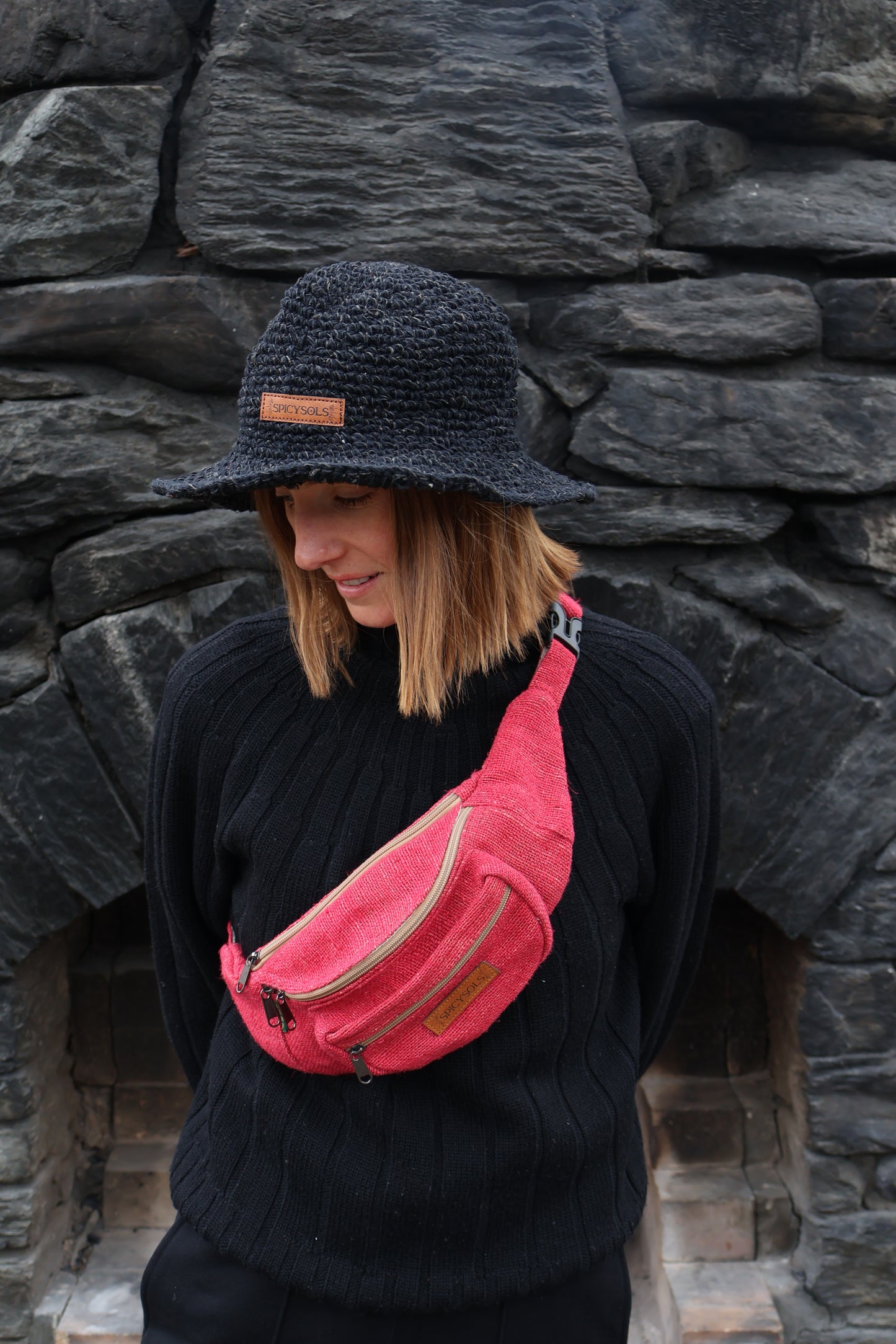 Hemp Bum Bag - Pink