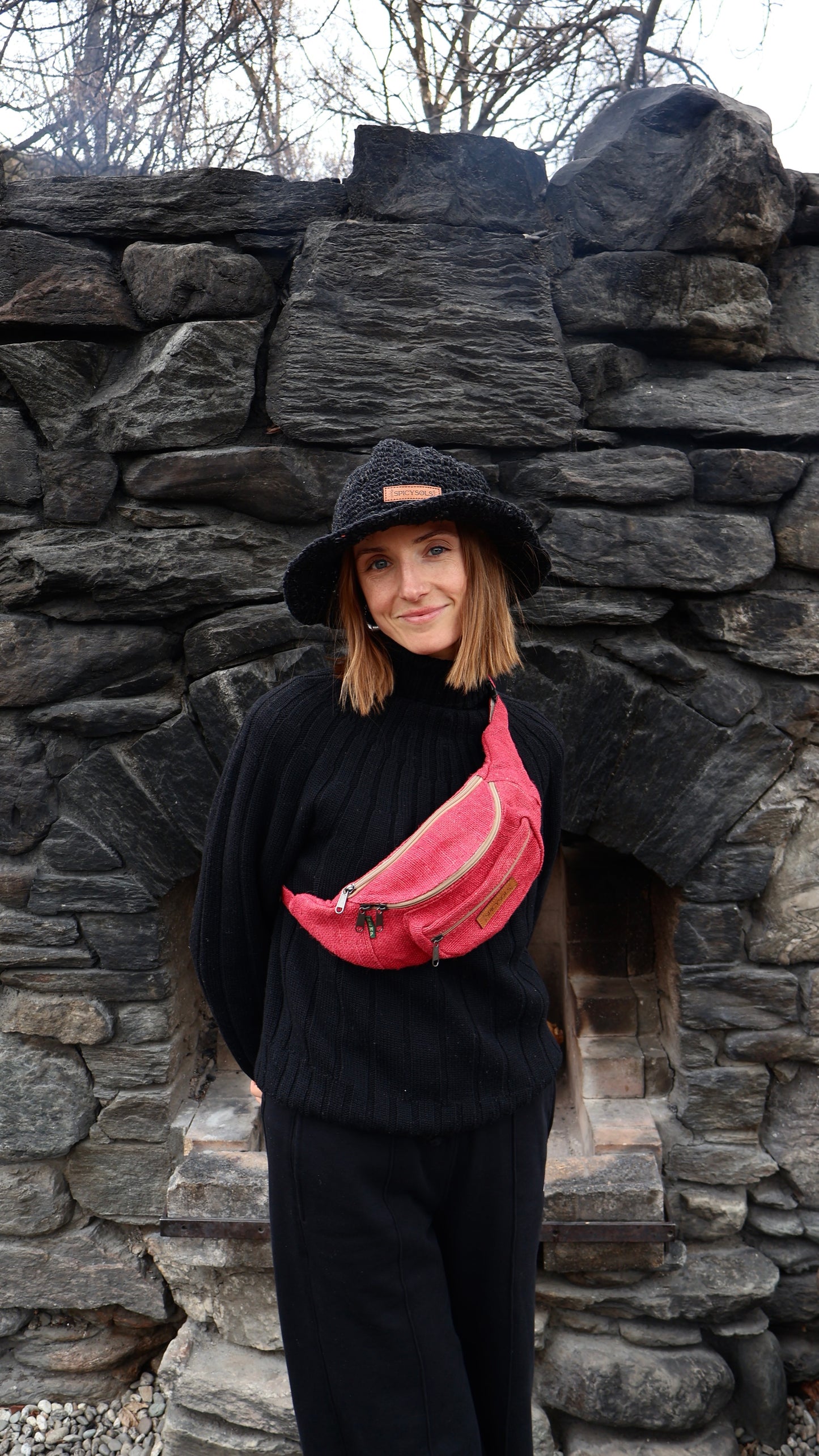 Hemp Bum Bag - Pink