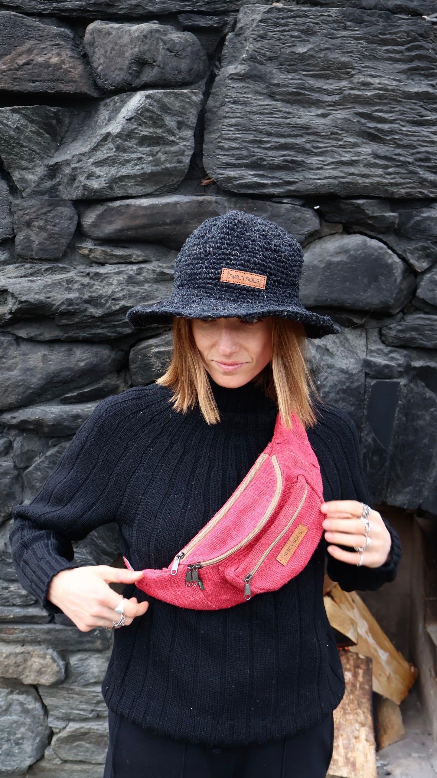 Hemp Bum Bag - Pink