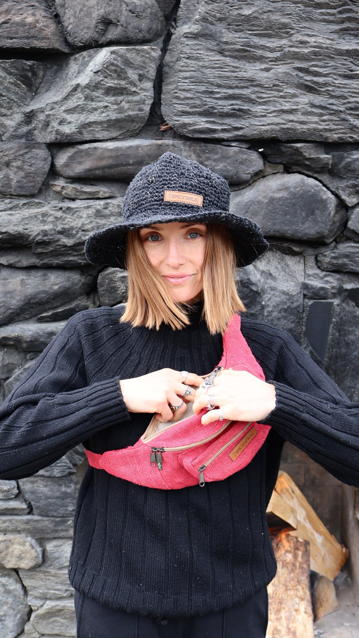 Hemp Bum Bag - Pink