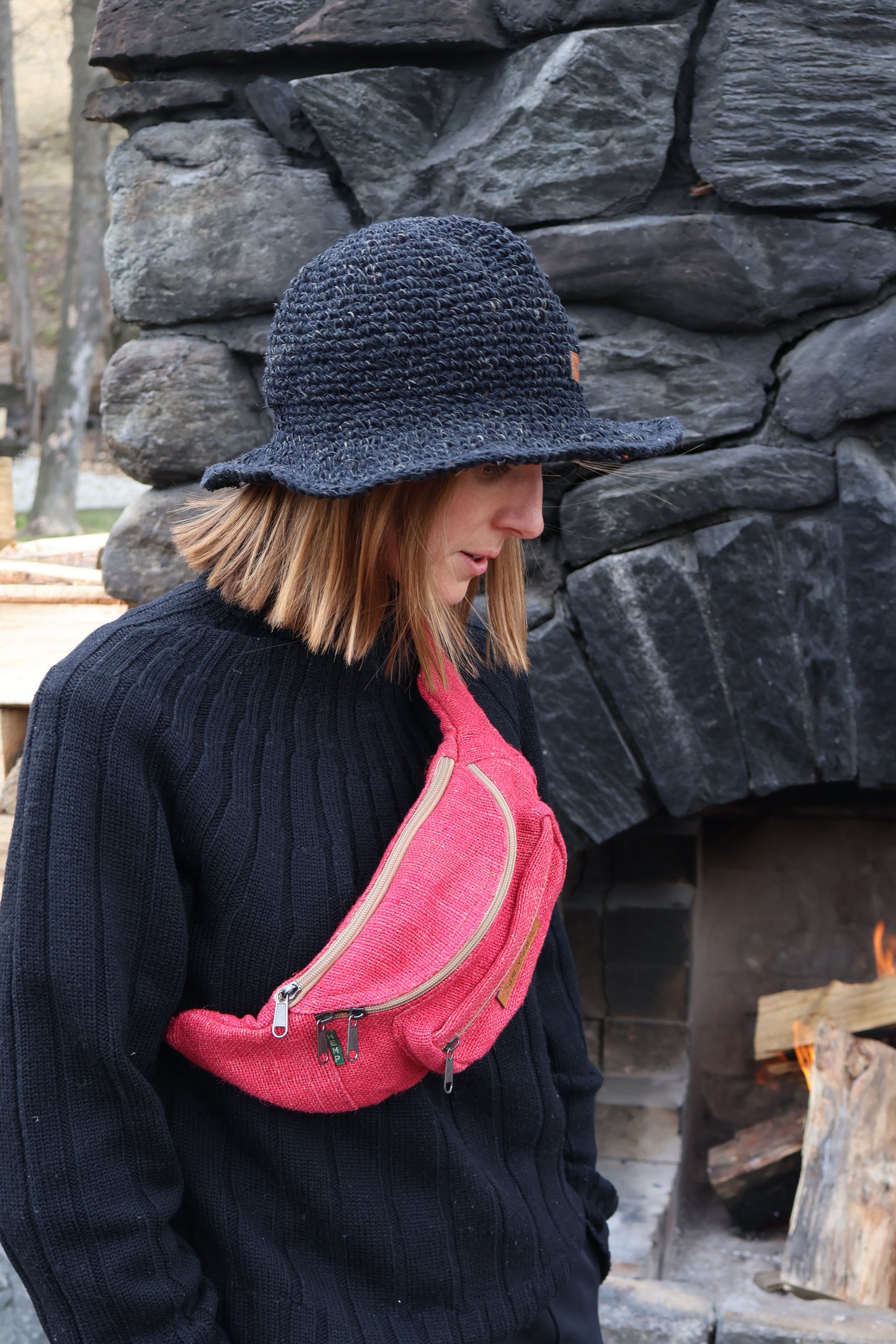 Hemp Bum Bag - Pink