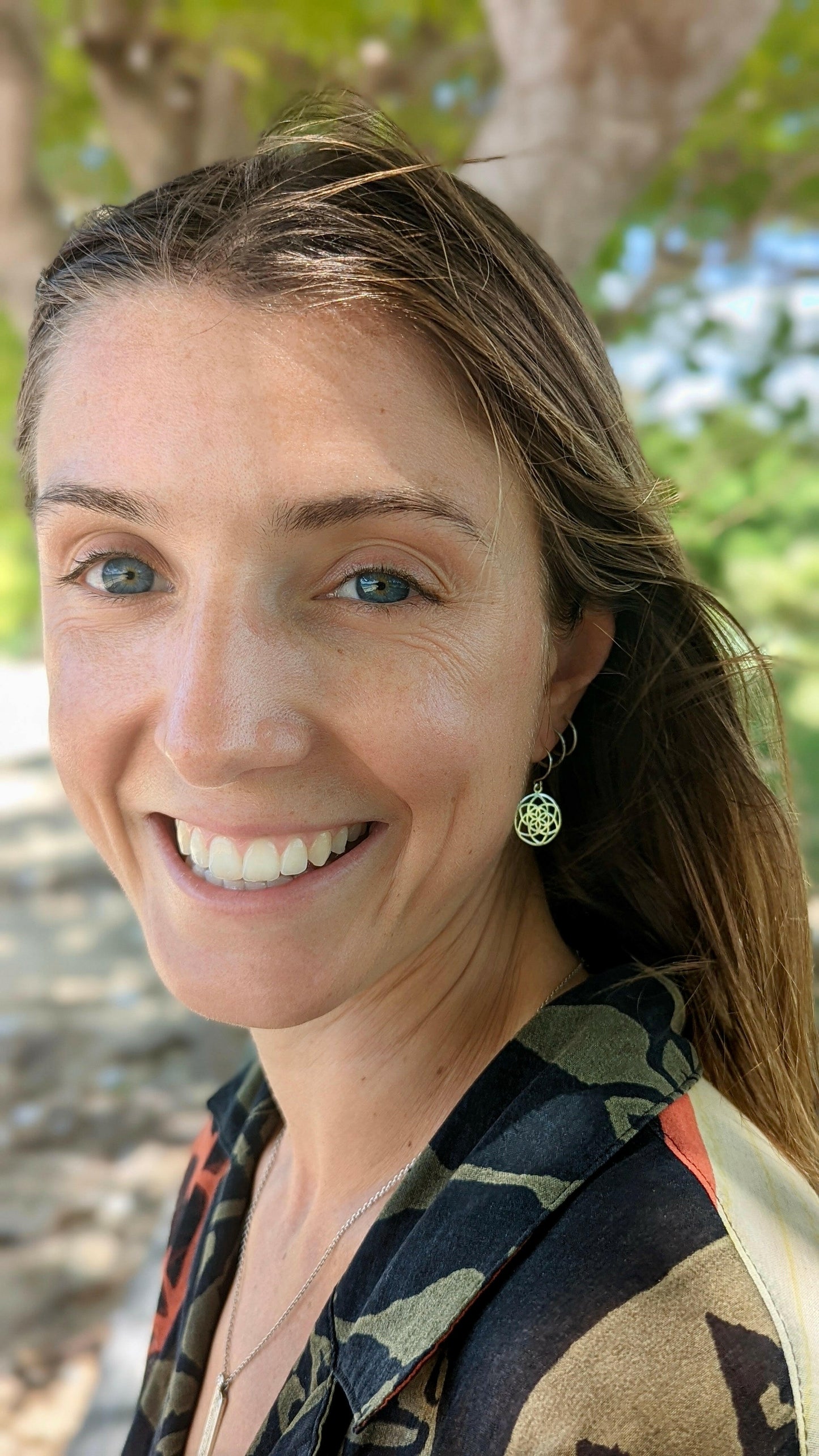 Seed of Life Dangle Earrings.