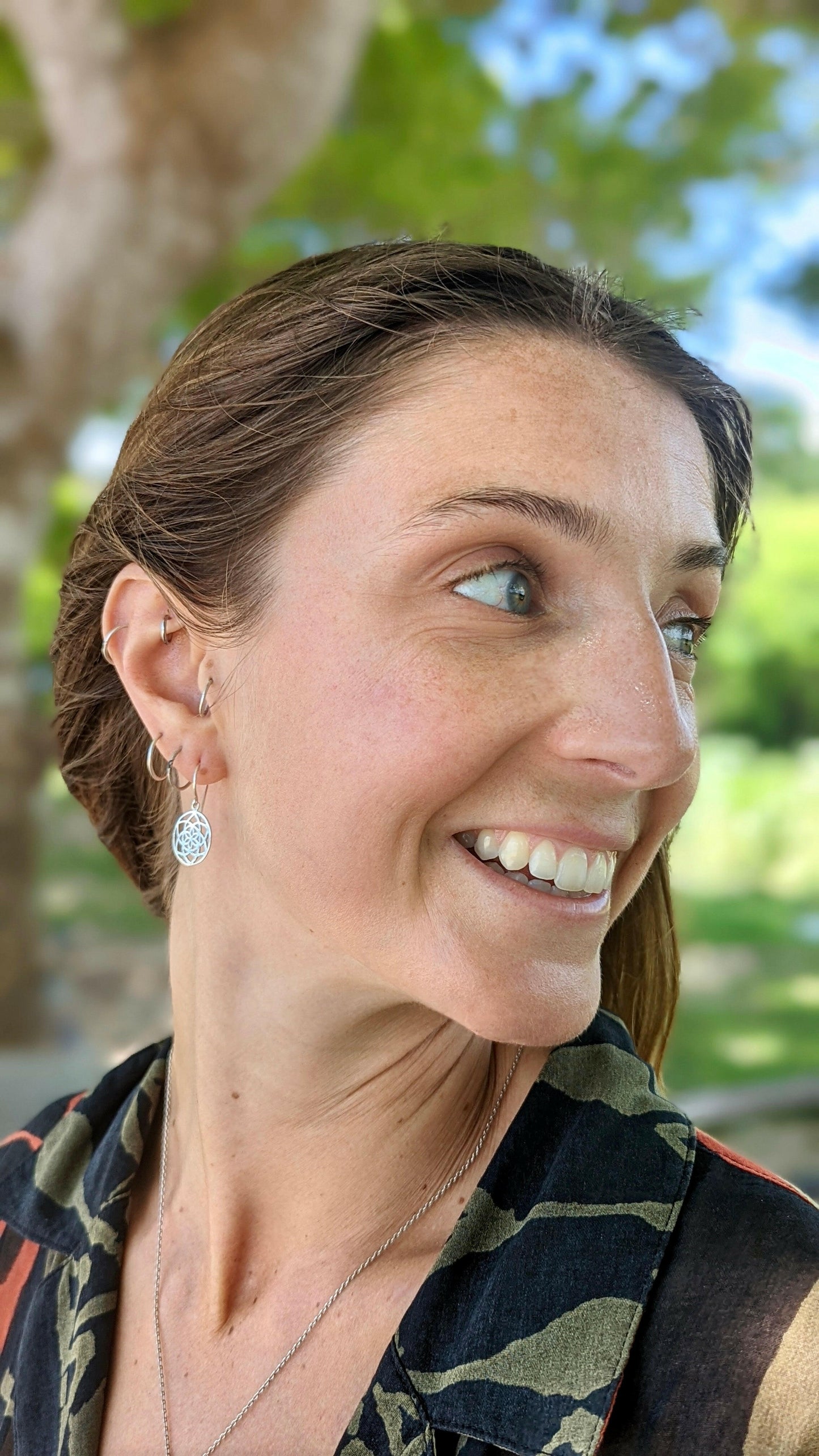 Seed of Life Dangle Earrings.
