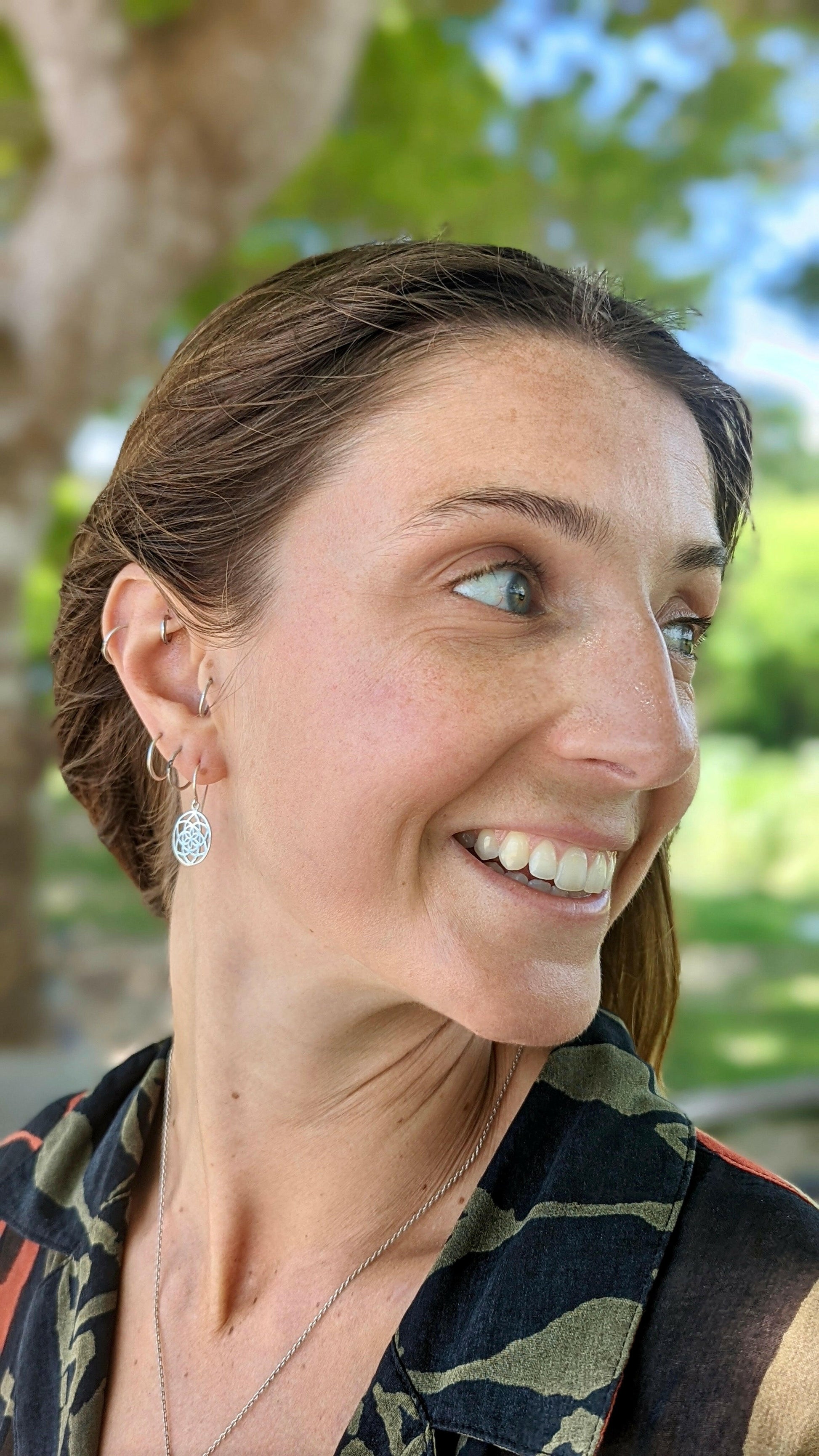 Seed of Life Dangle Earrings.