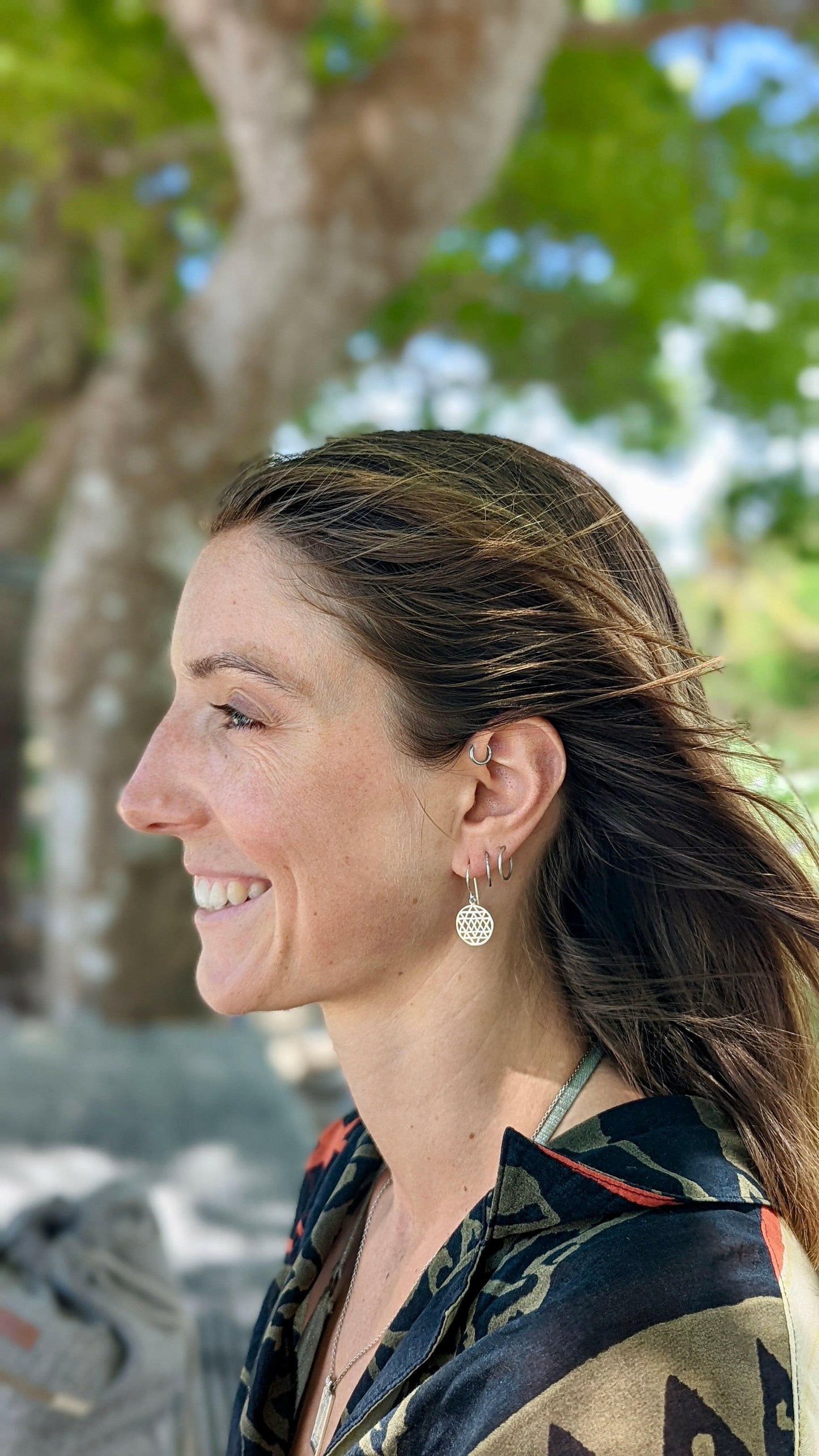 Shree Yantra Dangle Earrings.