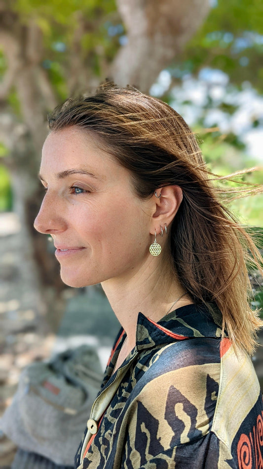 Shree Yantra Dangle Earrings.