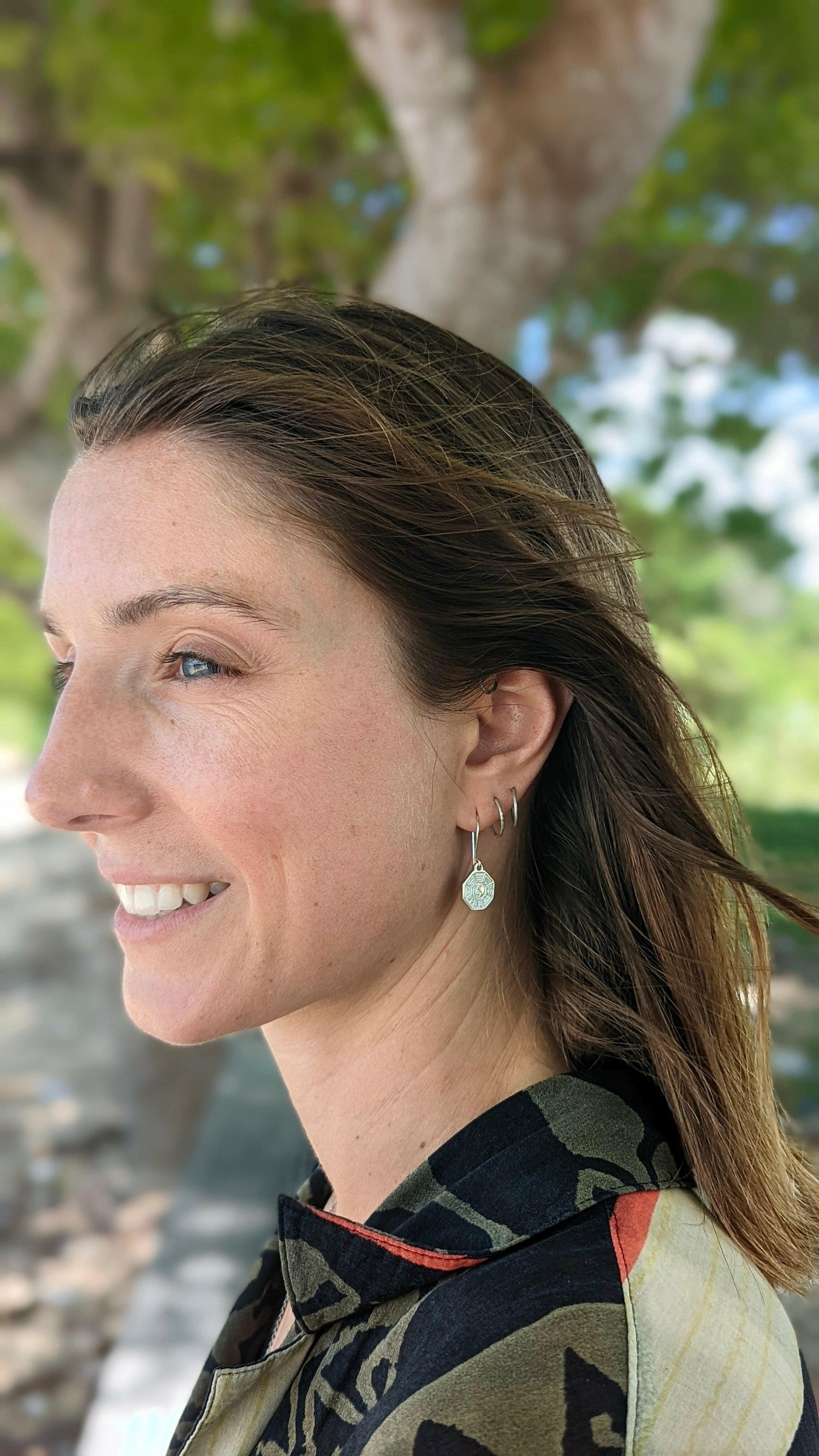 Yin Yang Dangle Earrings - Polished.