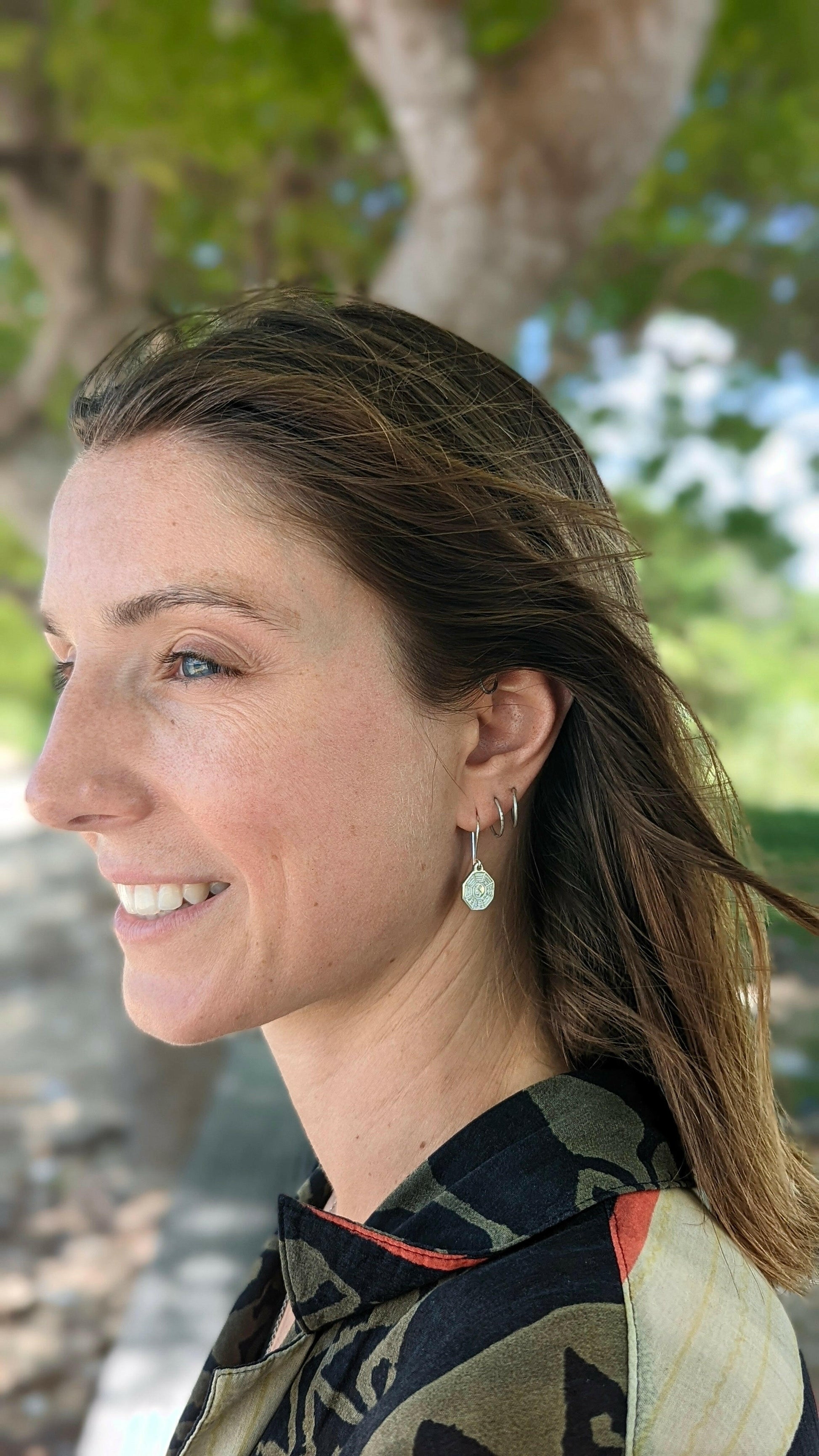 Yin Yang Dangle Earrings - Polished.