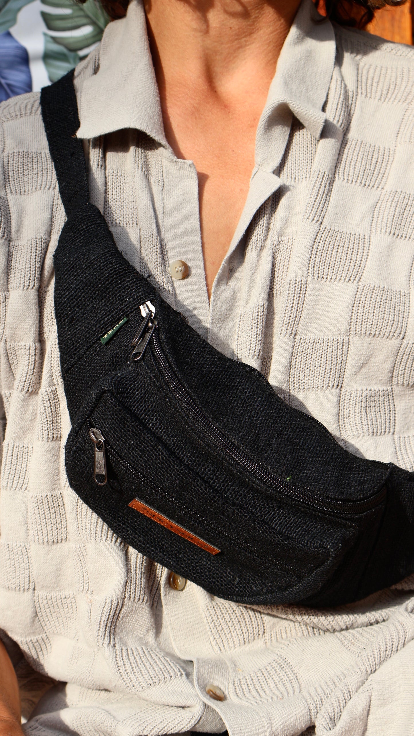 Hemp Bum Bag - Black