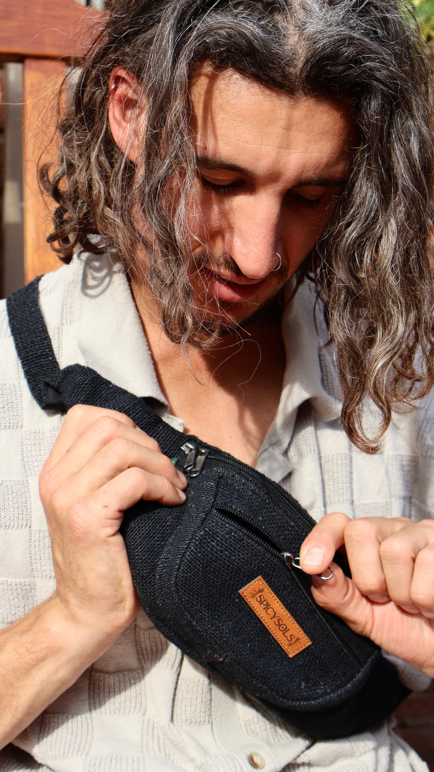 Hemp Bum Bag - Black