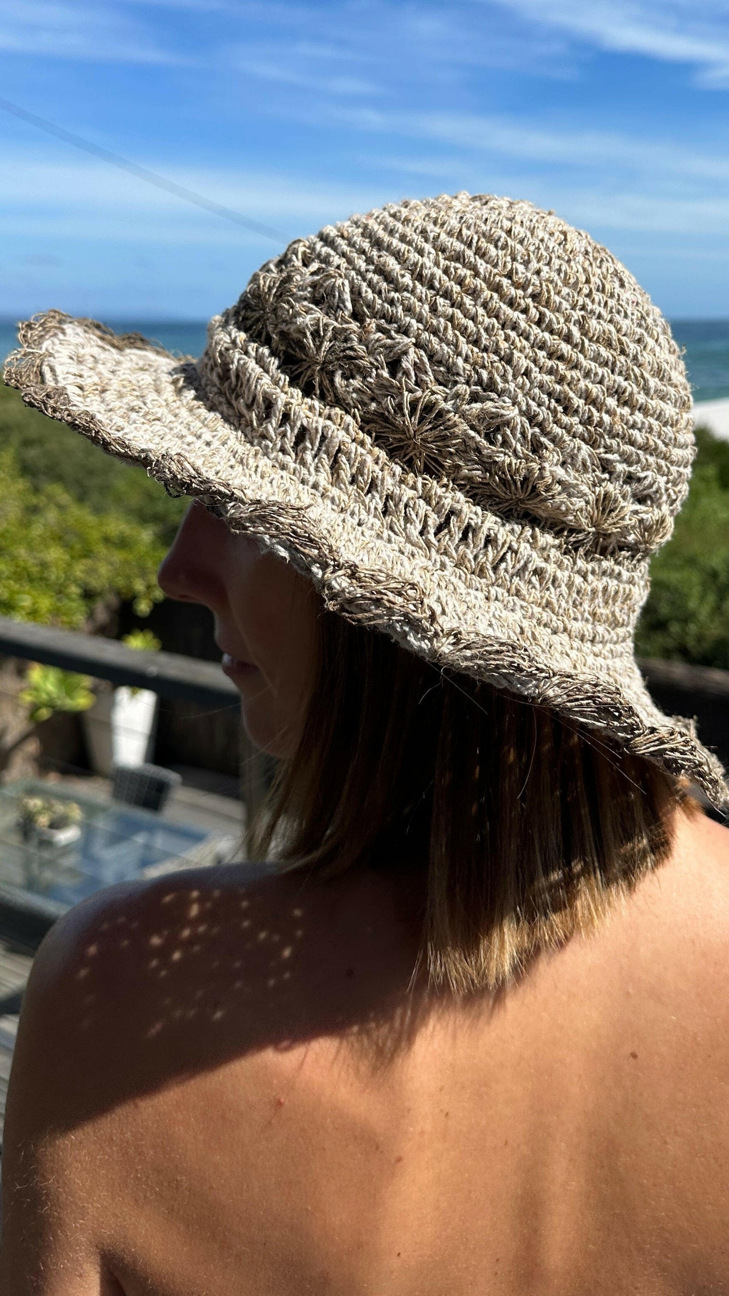 Beige Hemp Hat - Pure Hemp Flowers.