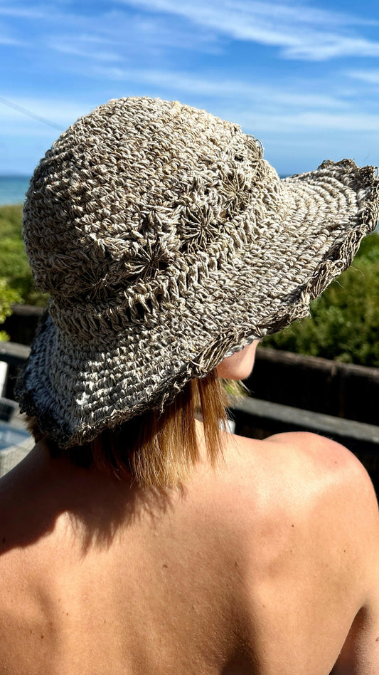 Beige Hemp Hat - Pure Hemp Flowers.