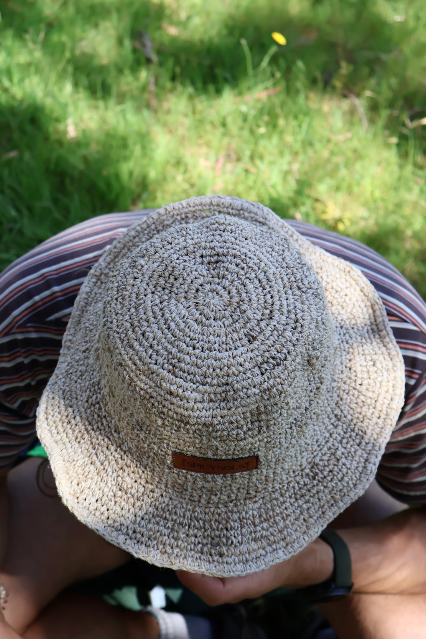 Beige Hemp Hat - Regular Brim