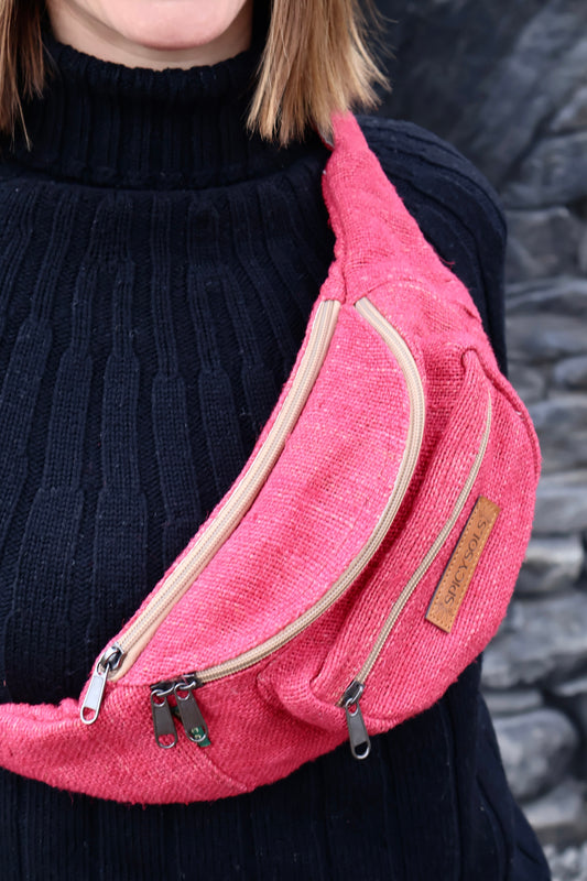 Hemp Bum Bag - Pink