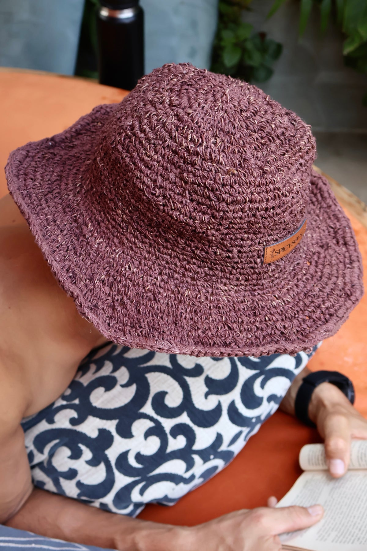 Brown Hemp Hat - Wide Brim