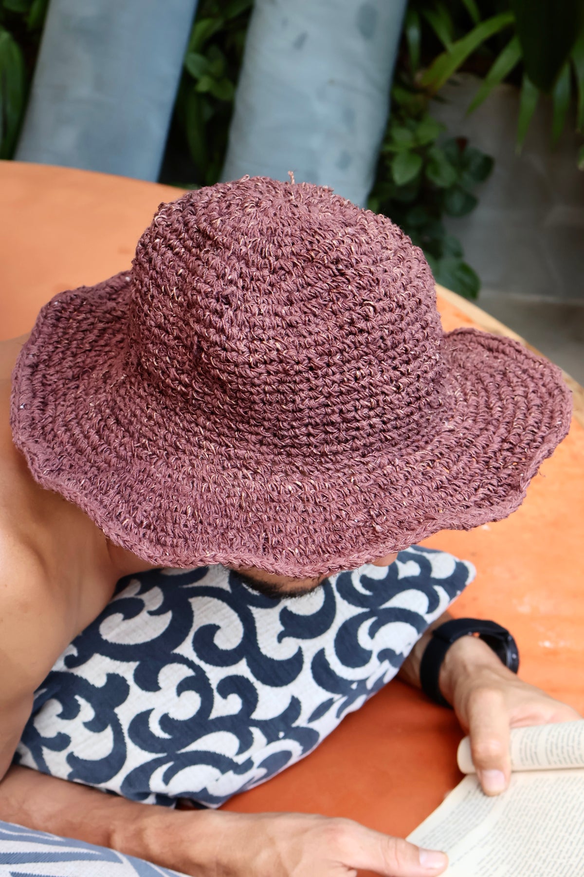 Brown Hemp Hat - Wide Brim
