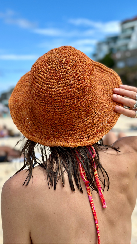 Hemp Hat - Burnt Orange.