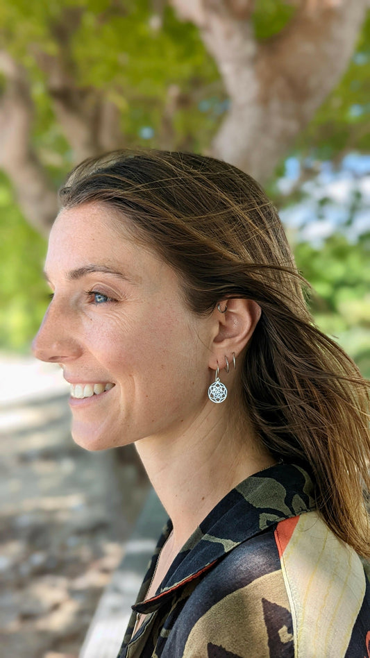 Seed of Life Dangle Earrings.
