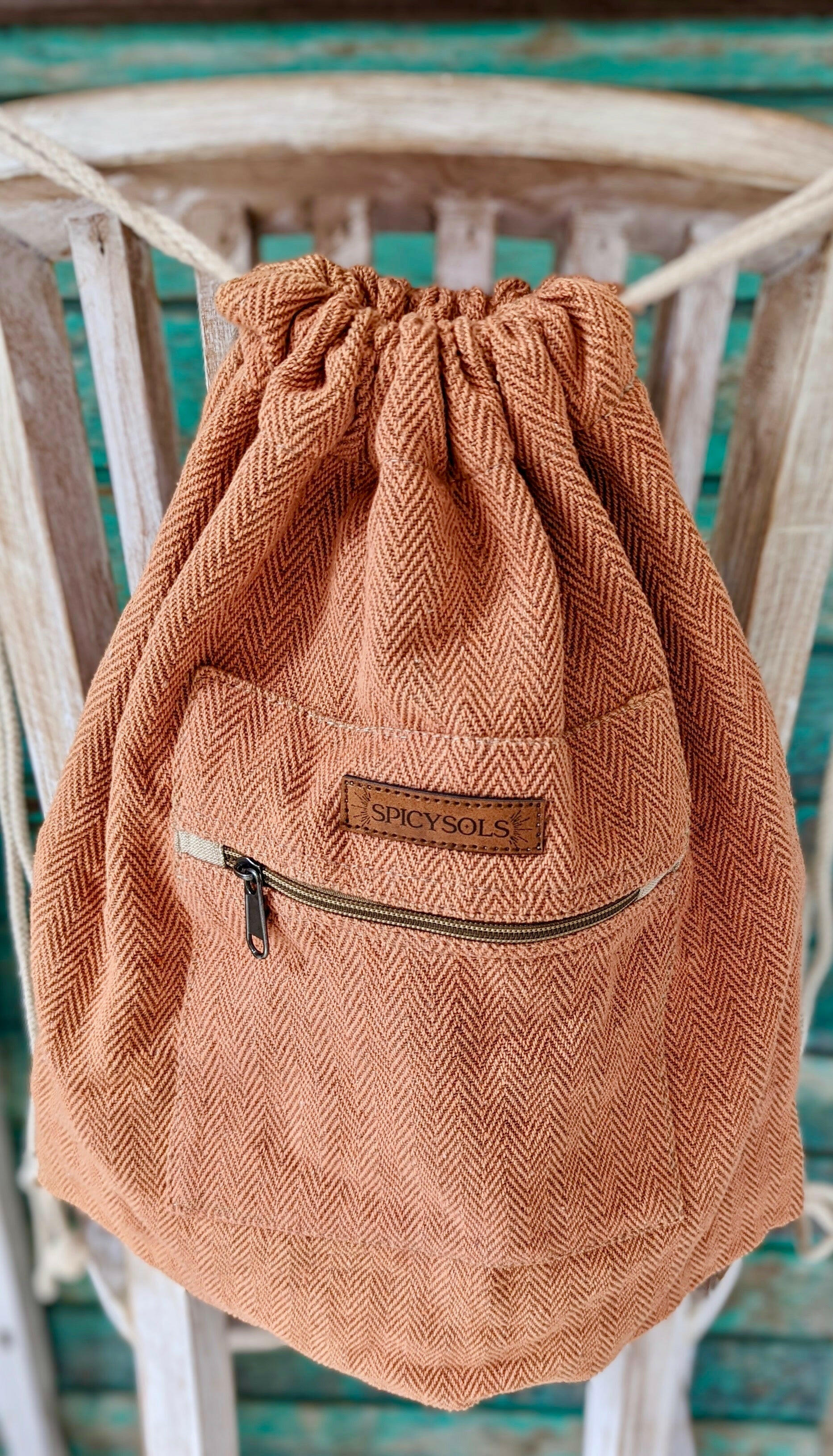 Sustainable drawstring outlet bag